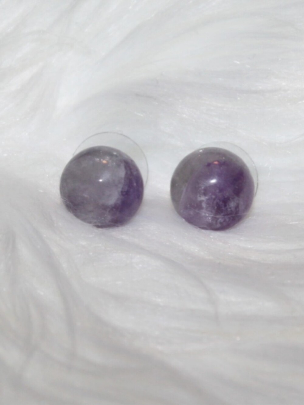 Genuine Amethyst Stone Earrings